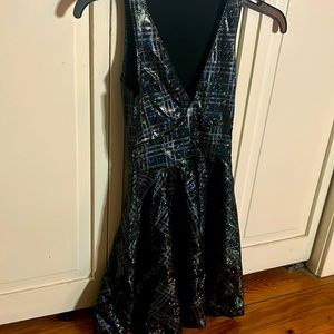 Blackmilk hollographic dress XXS